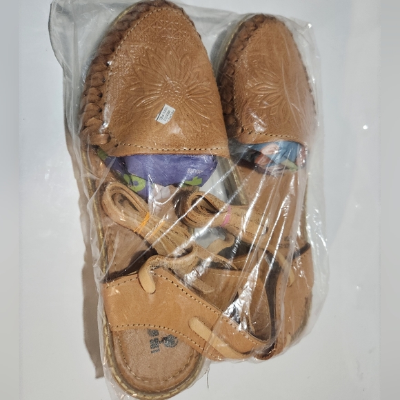 Laced Up Mexican Huarache Handmade Leather Meixco New Size US 8 - Picture 5 of 6